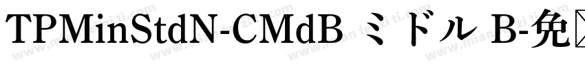 TPMinStdN-CMdB ミドル B字体转换